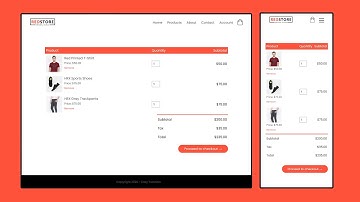 How To Make Shopping Cart Page On eCommerce Website | E-commerce Web Design Using HTML CSS