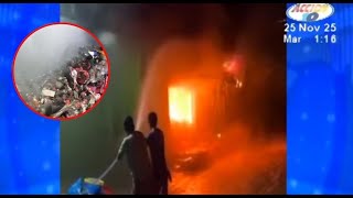 Incendio consume dos módulos del mercado municipal de Boaco