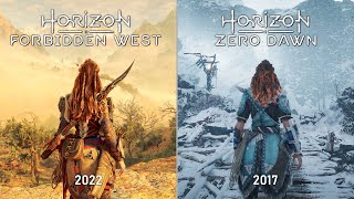 Horizon Forbidden West vs Horizon Zero Dawn | Graphics, Physics and Details Comparison