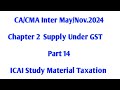 CA/CMA Inter May/Nov. 2024 ICAI Study Material Part 14 Taxation