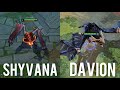 Dragon Form Comparison. Davion vs Shyvana - DOTA2 vs League of Legends.