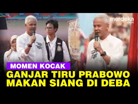 Momen Kocak Ganjar Tiru Prabowo Saat Tanyakan Program Makan Siang Gratis di Debat