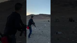 Rapid firing at the desert in Cali? reels shorts pewpew ar15