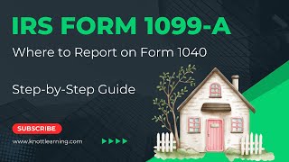 IRS Form 1099A Explained:  Where to Report on Form 1040