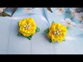 Весенние цветочки из ленты 4 см  / Beautiful Ribbon Bow / Bow tutorial / Kanzashi