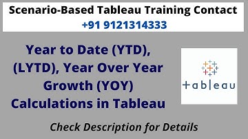 Year to Date (YTD),  (LYTD), Year Over Year Growth (YOY) Calculations in Tableau