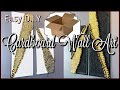 HOW TO MAKE WALL ART DECOR WITH CARDBOARD BOXES | Fall Glam Home Decor DIY