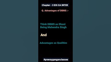 Advantages of DBMS | EIS | Chapter-3 | Information systems and it