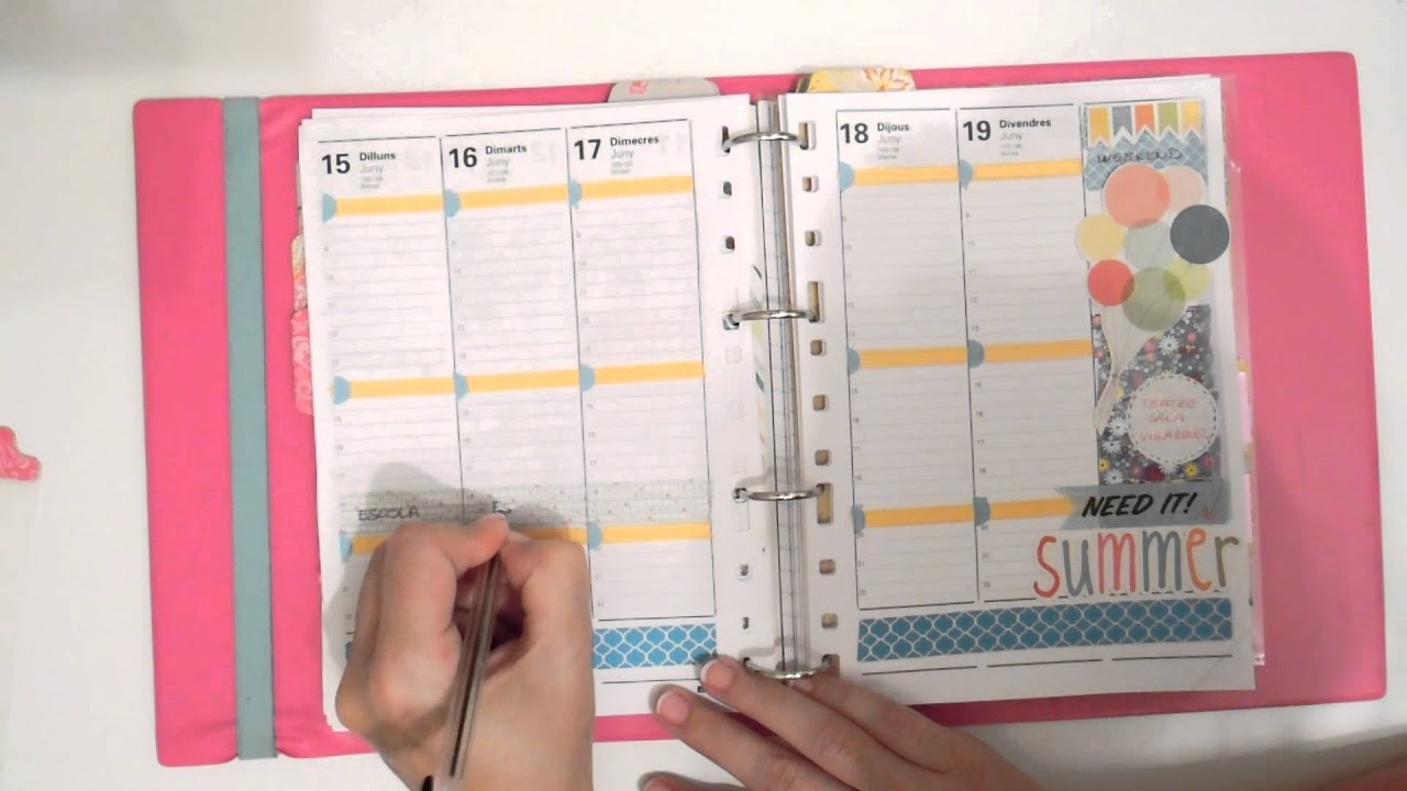 Decora tu agenda conmigo. Semana del  15 al 21 de  junio. Planner decoration