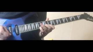 megadeth - tornado of souls solo cover (JACKSON USA SOLOIST BLUE GHOST FLAME SAMPLE)