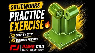 SolidWorks Practice Exercise 🔥 | Step By Step CAD Tutorial #solidworks #sheetmetal
