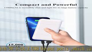 LOVELEDI Portable-Charger-Power-Bank - 2 Pack 15000mAh Dual USB Power Bank Output 5V3.1A Fast Charg