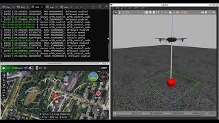 PX4 SITL Simulation of a Quadrotor Slung Load System - Stabilizing