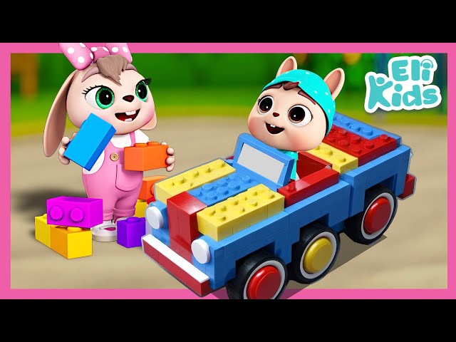 Toy Block Cars +More | Eli Kids Song Compilation class=