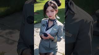 [4k ai lookbook] flight attendant goes to the park to play | 客室乗務員が公園に遊びに行きます | 승무원이 공원에 놀러 가요