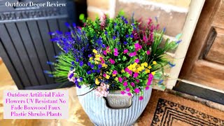 Fake Flowers Vibrant, UV-Resistant, Perfect Garden Décor