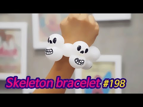 풍선아트 해골 팔찌 #198 요술풍선 / Skeleton bracelet - Balloon Art #198