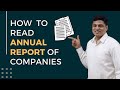 How to read the Annual Report of a company | Stock Market For Beginners - Lesson 3