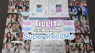 [Unboxing] ILLIT - 1st Mini Album 'Super Real Me' (Photobook + Weverse ver.) with POBs #magnetic