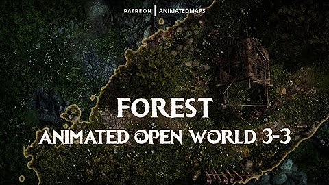 Animated Dungeon Maps - Forest Animated Open World (Position 3-3) Battle Maps Preview
