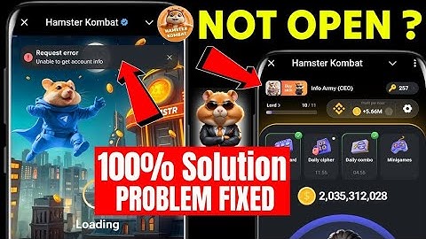 Hamster Kombat Request Error Unable To Get Account Info | Hamster Kombat Not Opening Problem