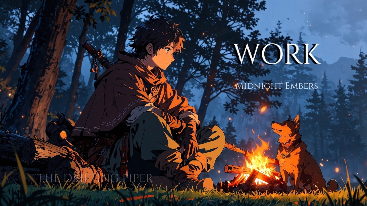 Medieval Music for Work | Midnight Embers by the Drifting Piper 🔥