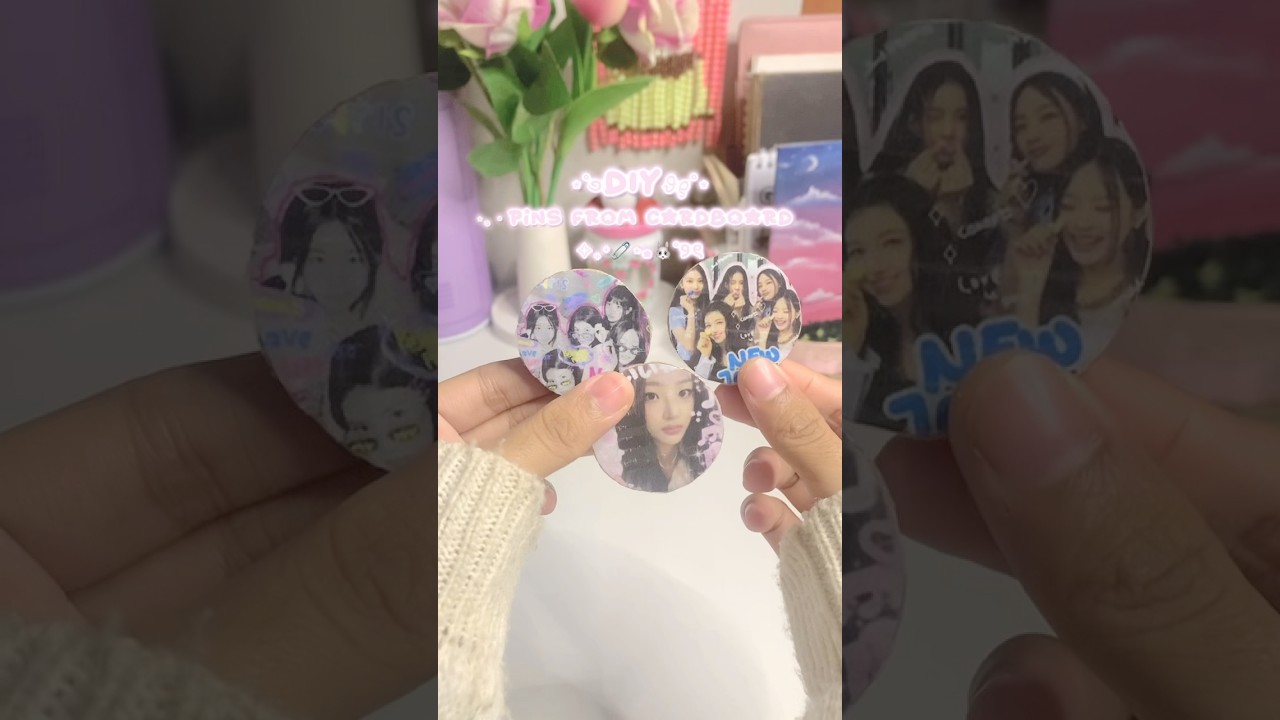 ⋆.𐙚 ̊ diy pin from cardboard 🧷🪽 