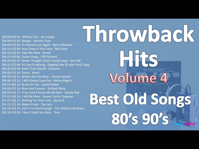 Throwback Hits - Best Old Songs 80's 90's - Volume 4 class=