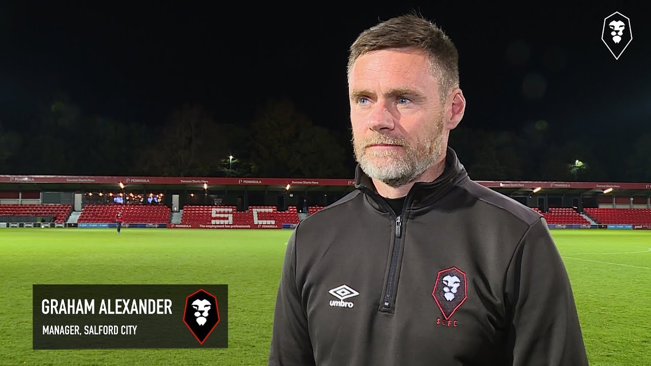 national league volley Salford City 3-1 Ashton United | Graham Alexander post-match interview - Manchester Premier Cup