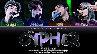 BTS(방탄소년단) 'Cypher pt4' (Color Coded Lyrics Eng/Esp/Rom/Han/가사) (4 Members ver.)【GALAXY MC】