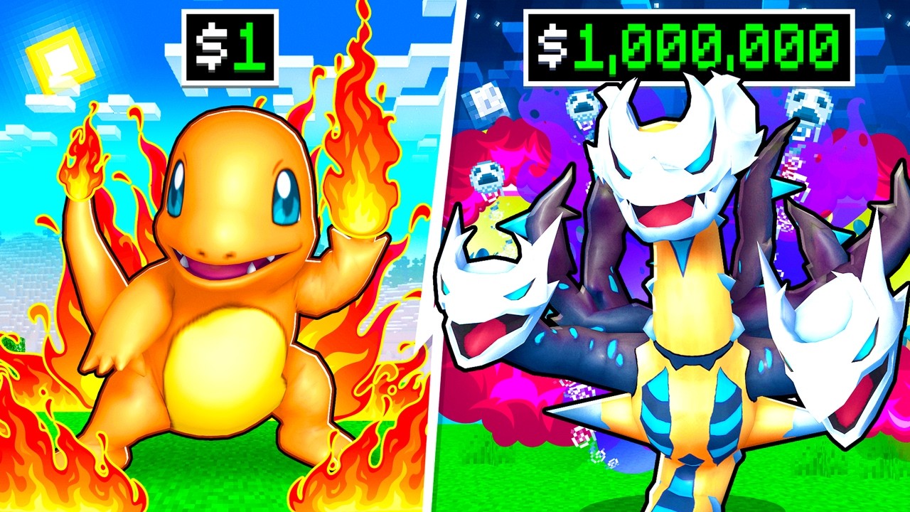 $1 Vs $1,000,000 POKEMON in Minecraft PIXELMON!