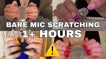 ASMR | 1+ HOURS of ONLY FAST AGGRESSIVE BARE MIC SCRATCHING for Sleep Study Background | No Talking