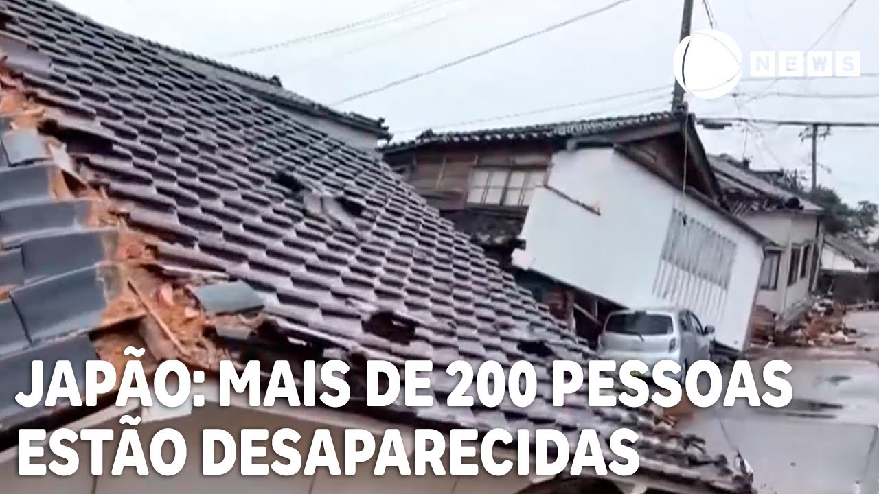 Mais de 200 pessoas estão desaparecidas após terremoto no Japão