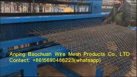 Hydraulic semi automatic crimped wire mesh machine