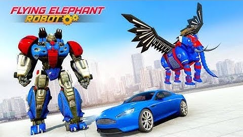 Flying Elephant Robot Transformation | Robot Aliens Fight Shooting Game | Chari Games