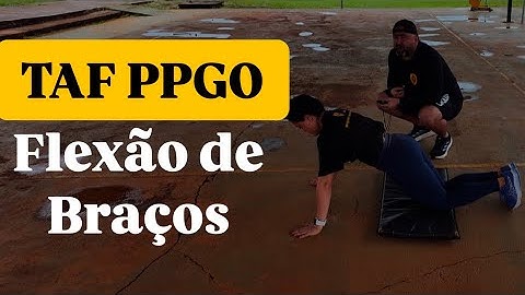 TAF PPGO: flexão de braços 6 apoios #qgdotaf #tafppgo #concursoppgo