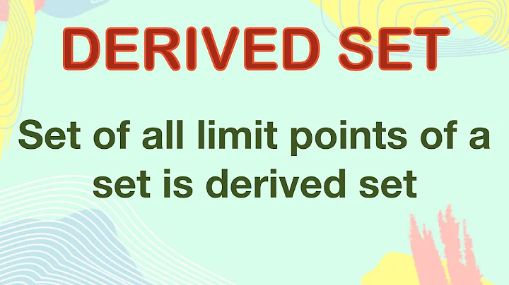 Derived set | Definition | examples | Real analysis | metric space | Topology | Msc | Bsc
