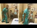 Мама увидела как доктор танцует с её детьми и решила запечатлеть это на камеру