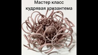 Мастер класс брошь из кожи.  Хризантема.