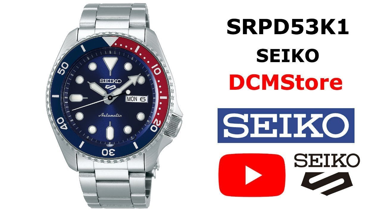 SRPD53K1 Seiko 5 Sports Automatic Blue Dial - YouTube