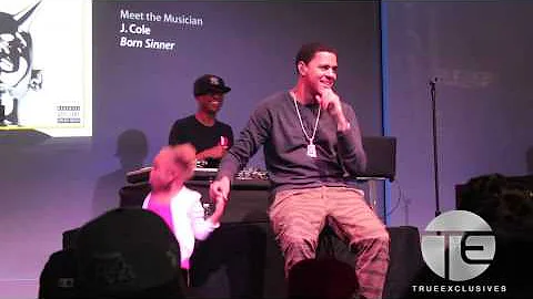 Little Girl Gets On Stage As J. Cole Performs "Power Trip" (NYC)