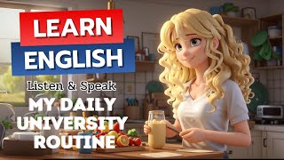 My Daily University Routine | Improve Your English | Listen & Speak Like a Native!