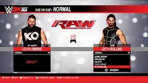WWE 2K16 Roster Selection Screen Menu
