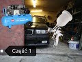LAKIEROWANIE SAMOCHODU W GARAŻU !!! #1 "CZARNA PERŁA" - BMW E36 GoPro POV Devilbiss FLG5