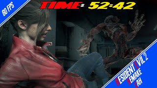 Resident Evil 2 Remake speedrun CAH 60 FPS Time: 52:42