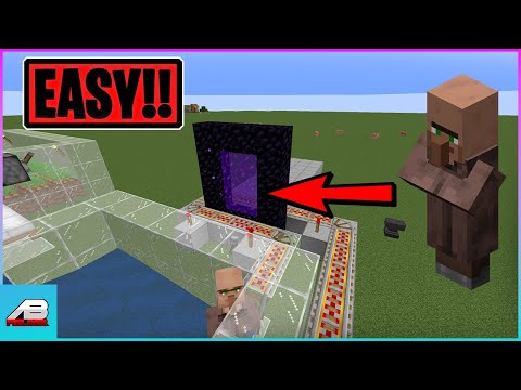 Minecraft Villager Nether Transport System Tutorial 1.18 (1.16, 1.17 etc)