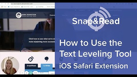 Snap&Read: How to Use the Text Leveling Tool in iOS Safari Extension