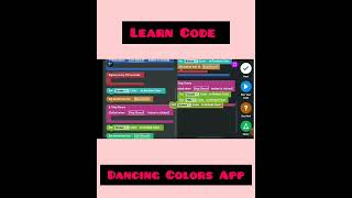 "Dancing Colors" App that i made on Curious Jr... #curiousjr #shorts #youtubeshorts #coding screenshot 1