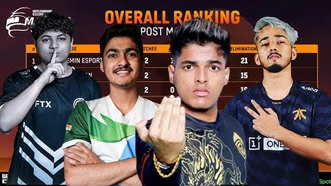 🇮🇳 Nodwin Lan Event Points Table | Masters Series Day 1 | Overall Standings | Bgmi Tournament