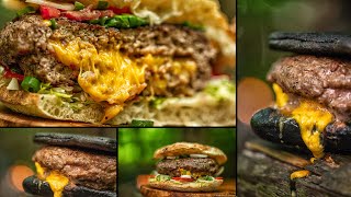 STUFFED BURGER IN HOT STONE SANDWICH
